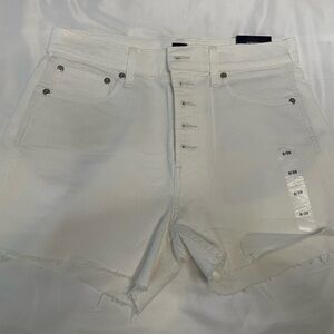 GAP White High Rise Denim Shorts